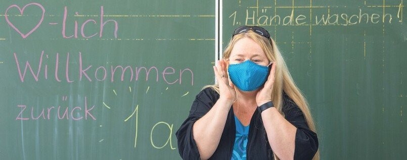 With mask: voluntarily in Saxony's primary schools (here a picture from Dresden).
